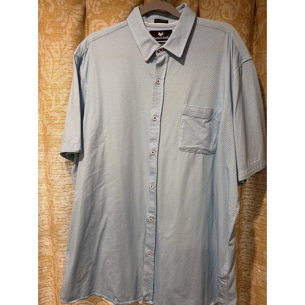 ButterCloth Icy Cotton Short Sleeve Buttondown Shirt XXL Regular